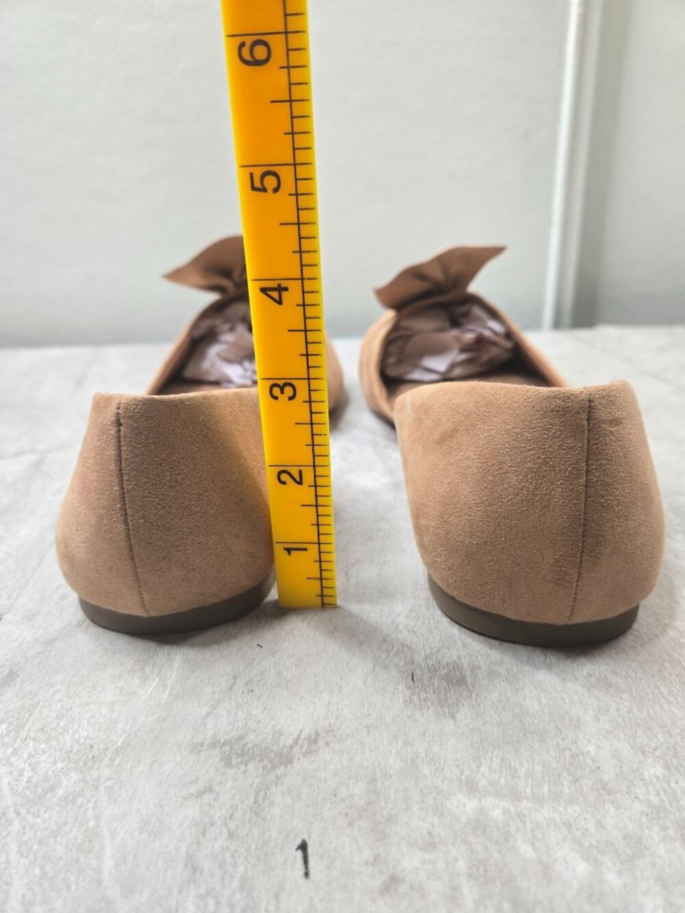 Torrid Knot Ballet Flat 11 Wide Fit Beige Pointed D'orsay Shoe Preppy Minimalist - Picture 4 of 11